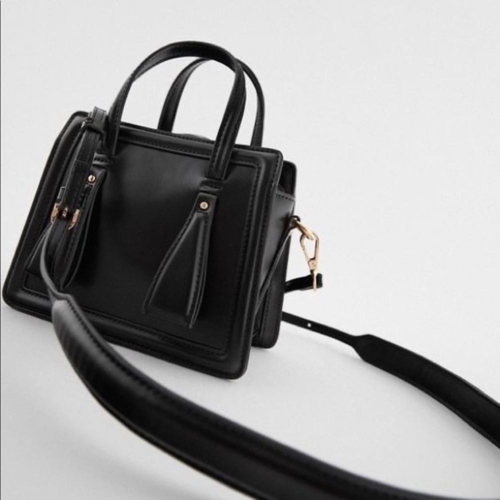 Zara Mini City Bag with Gold Hardware